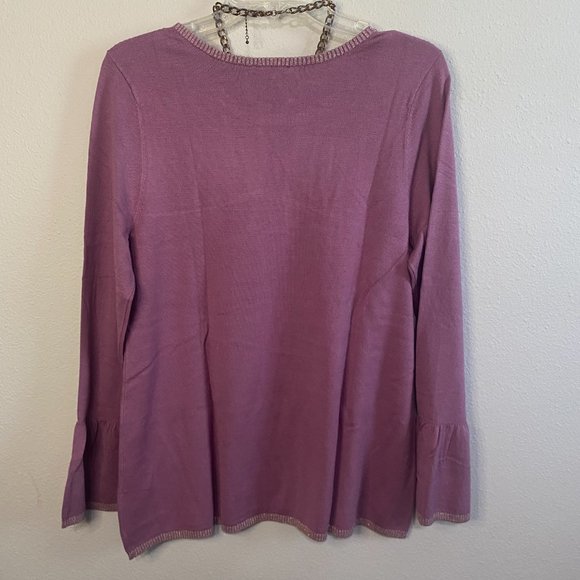 NWT Diane Gilman 2X Wine colored Long sleeve shirt.  w58 - Picture 8 of 11